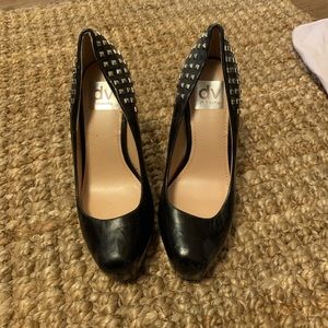 Dolce Vita studded black leather heels